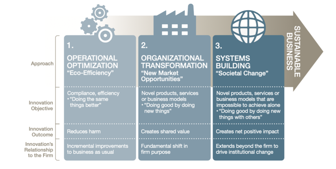 different types of approaches to drive a sustainable business