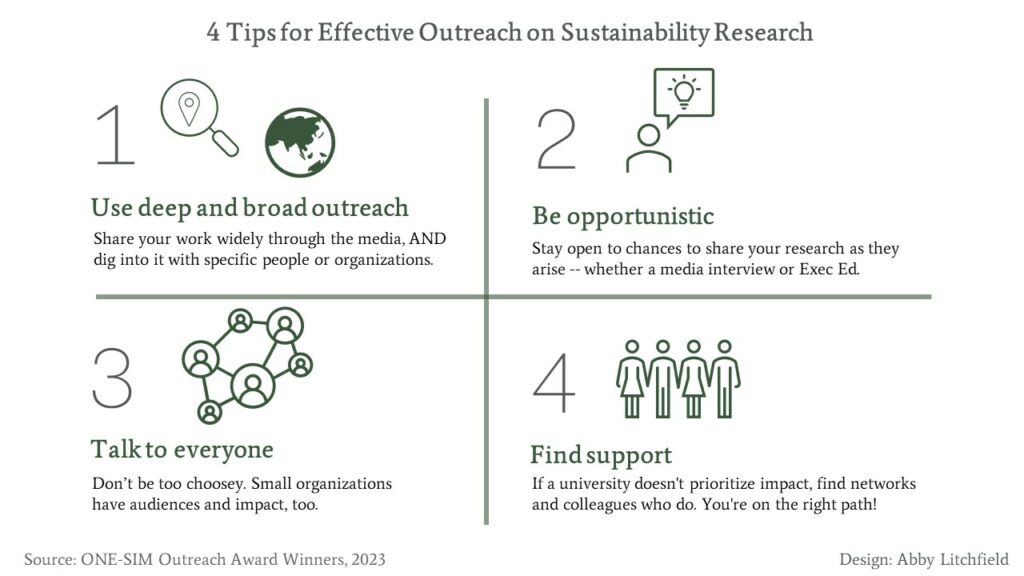 4 tips for effective outreach on sustainability research