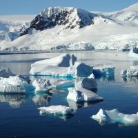 Ice caps melting in Antartica