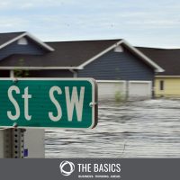 A result of climate change is flooding and the destruction of homes.
